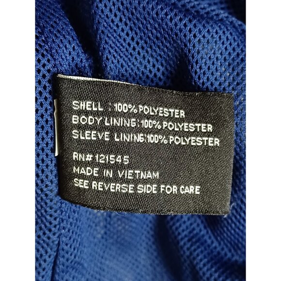 London Fog Mens Stretch Jacket XL Navy Blue Polyester Zipper Pockets Mesh Lining - Picture 6 of 12